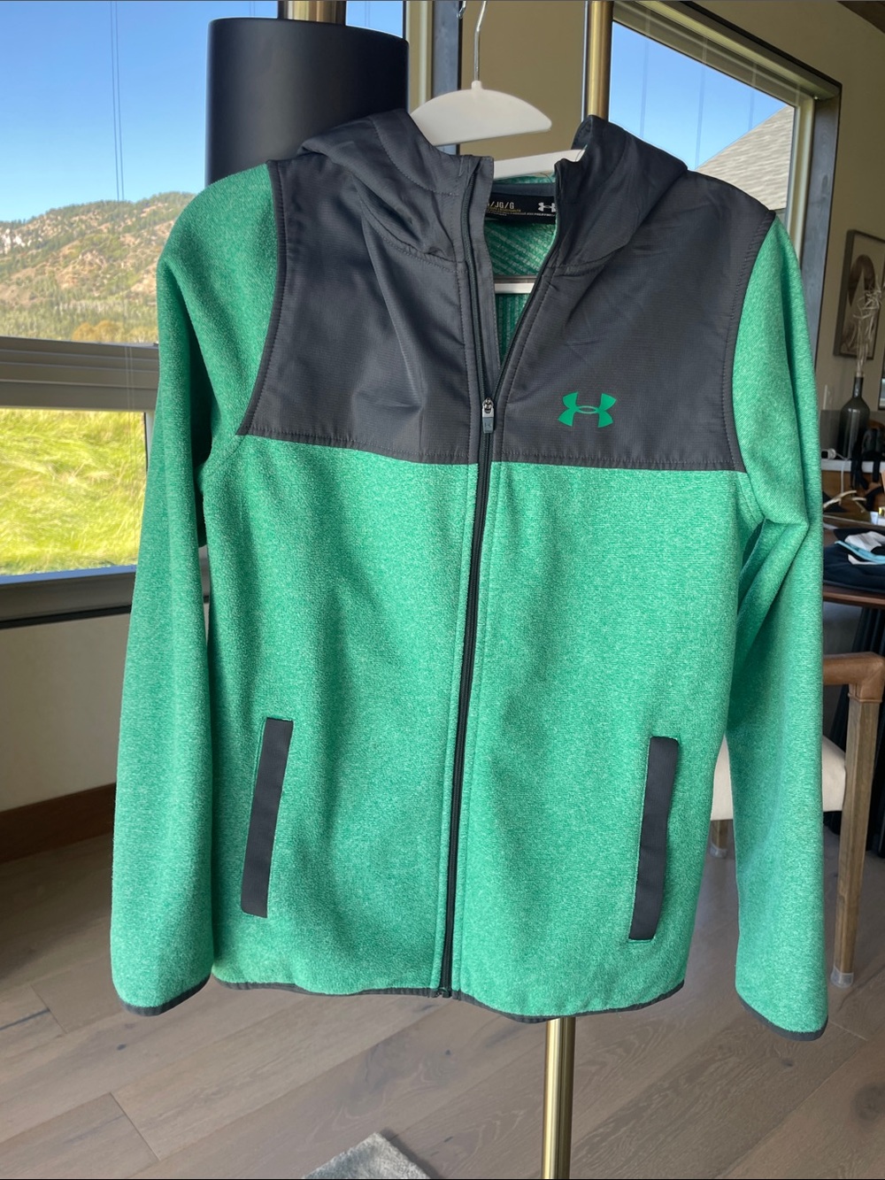 Under Armour Green & Black Full-Zip Hoodie Jacket